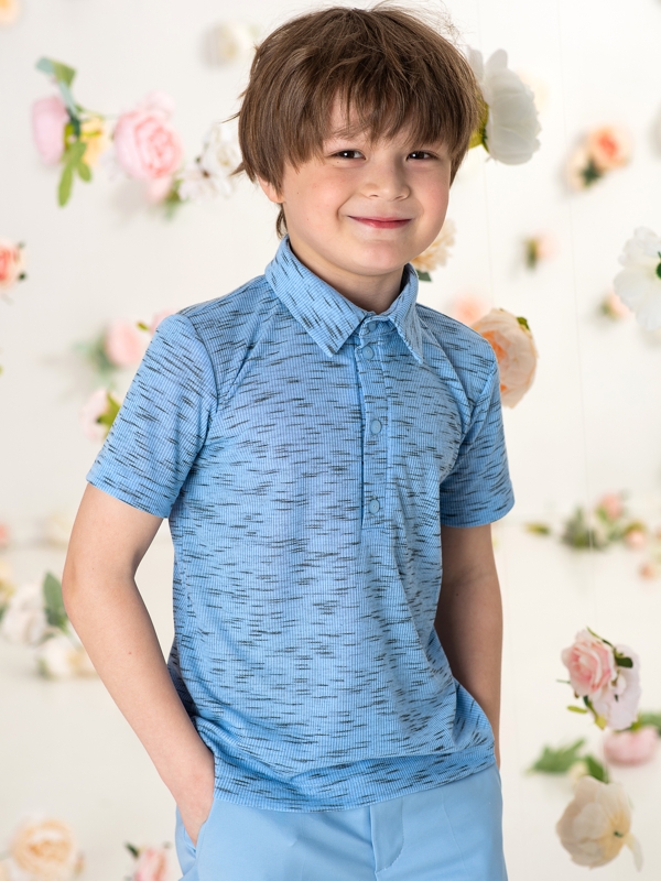 Голубое поло для мальчика