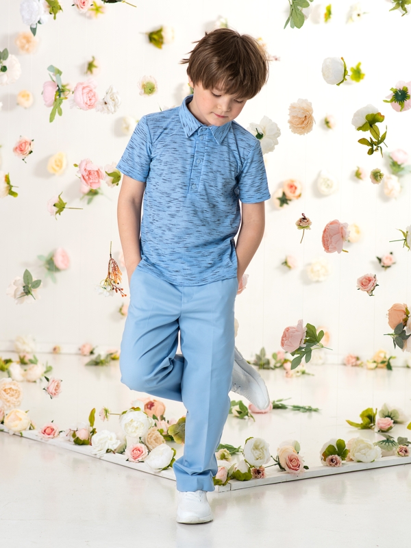 Голубое поло для мальчика