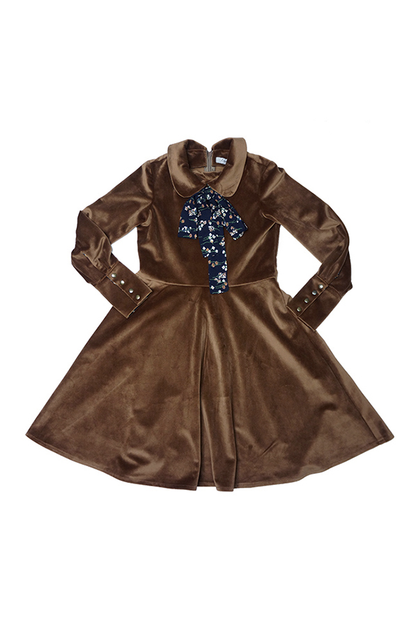 Нарядное детское бархатное платье для девочки