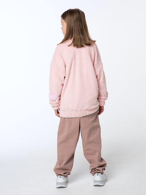 Мягкий розовый кардиган с сердечками