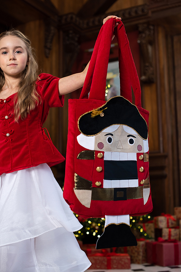 Бархатная сумка-шоппер «Щелкунчик» — подарок для девочки