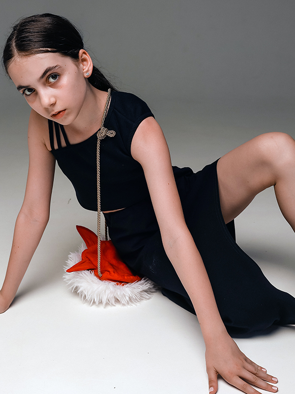 Темно-синий топ на одно плечо Принцесса Мононоке