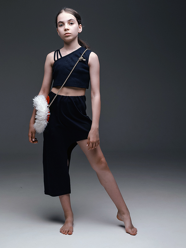 Темно-синий топ на одно плечо Принцесса Мононоке