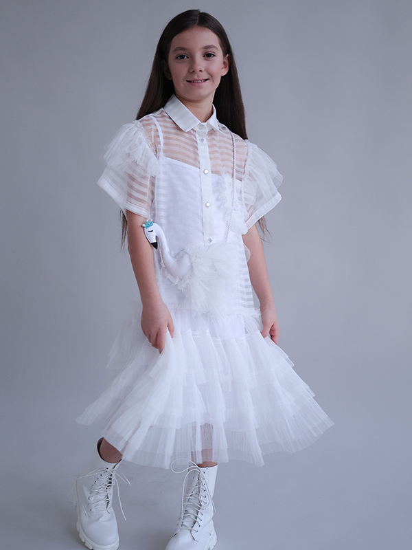 Нарядное десткое платье "Лебедь"