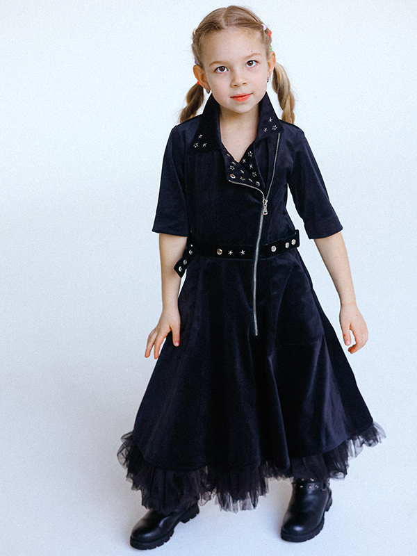 Платье косуха из бархата