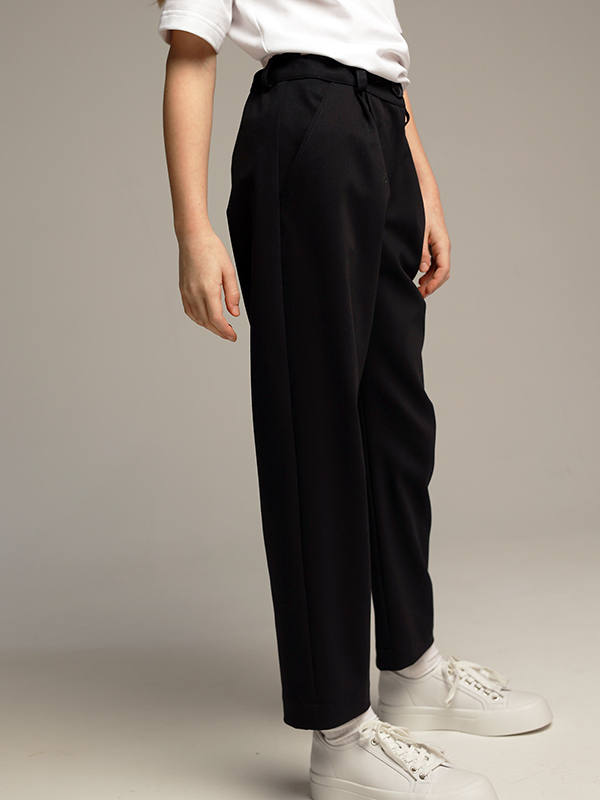 Синие школьные брюки-бананы на девочку