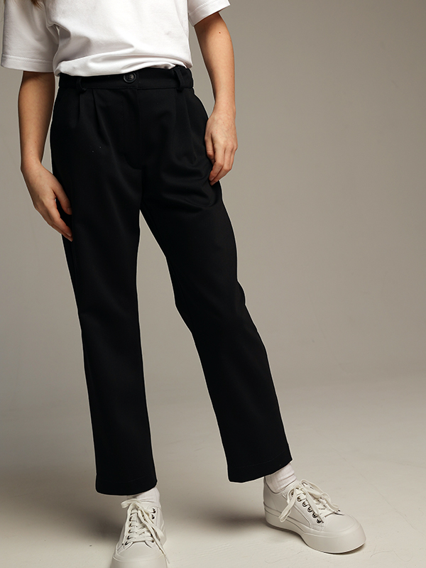 Синие школьные брюки-бананы на девочку