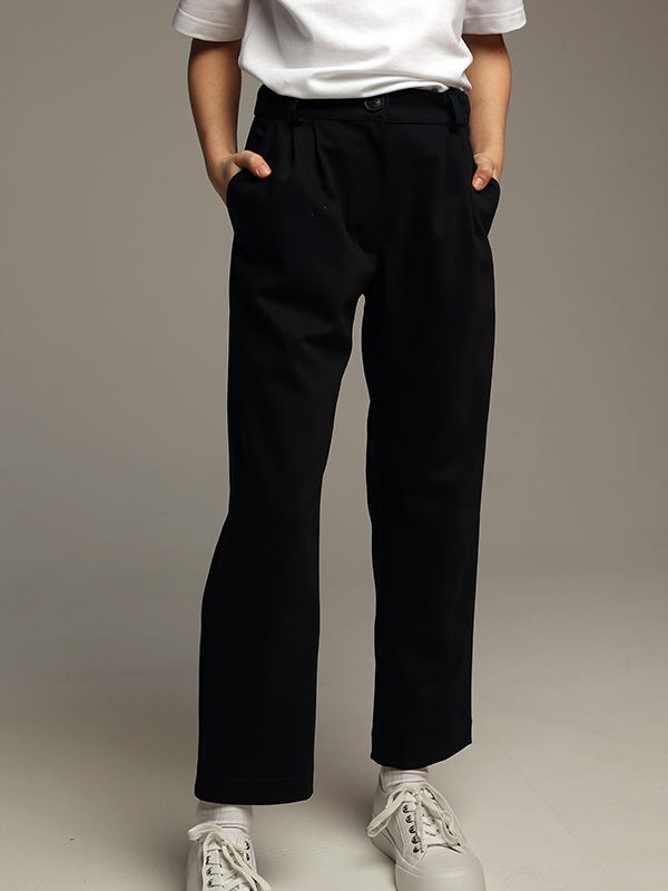 Синие школьные брюки-бананы на девочку