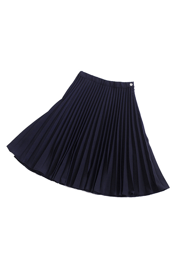 Синяя школьная юбка плиссе миди