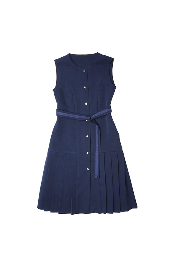 Синий школьный сарафан для девочки